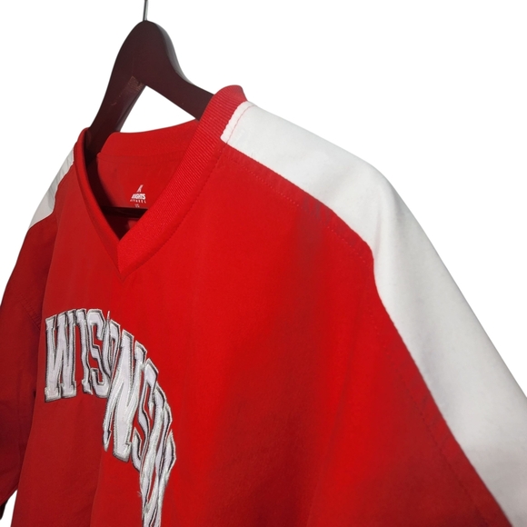 Knights Apparel Vintage Red Wisconsin Badgers Starter Sweater Jacket Large - Picture 4 of 16